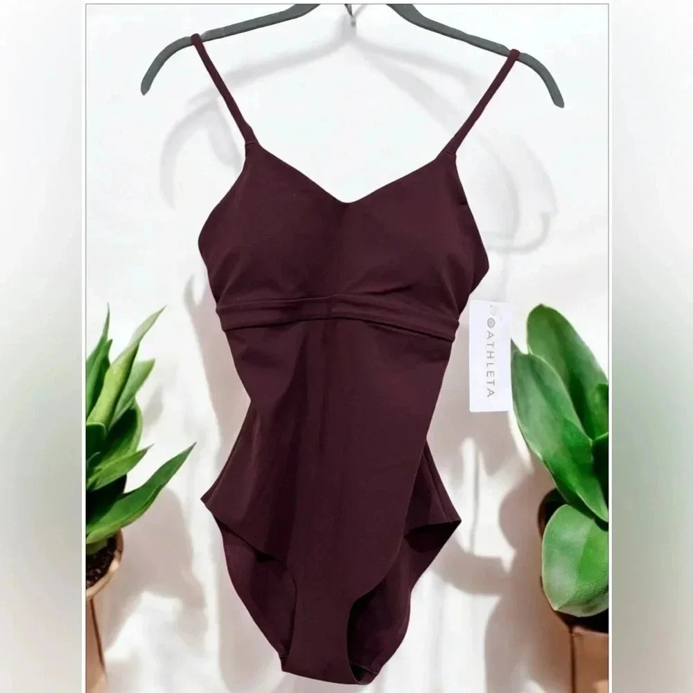 ATHLETA Aerial Bodysuit Burgundy size XS